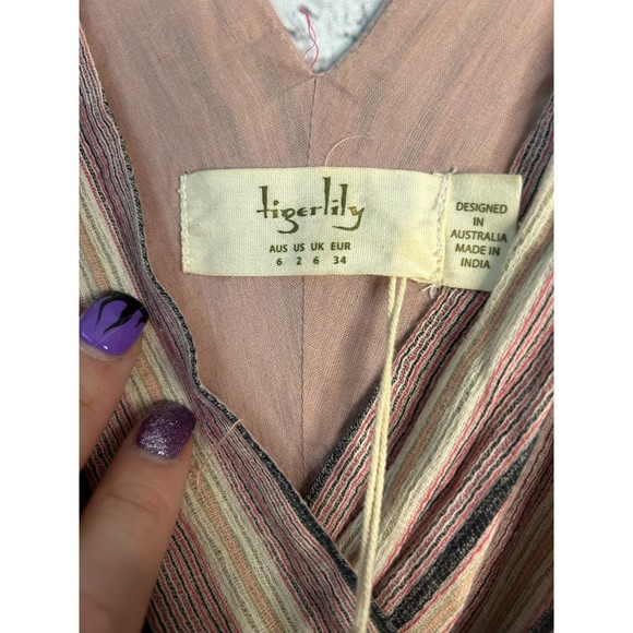Women's TigerLily Striped Sleeveless Jumpsuit. SZ 2. Read Description! - Picture 3 of 7